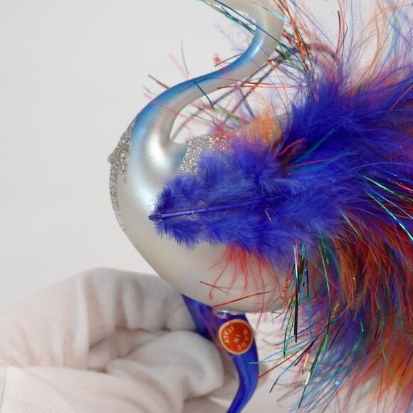 VTG Soffieria De Carlini Italy Christmas Ornament Peacock Bird RARE Color! - Picture 12 of 16